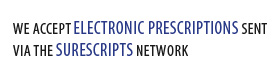 Dermer Pharmacy & Surgical, Brooklyn Accepts Electonic Prescriptions sent via the SureScipts Network.